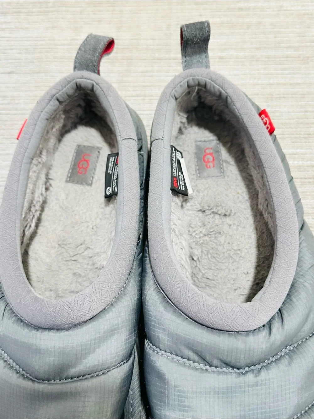 UGG Tasman LTA Thinsulate Greyhound Gray Mens Size 13 Slip On Slippers 1127735‎